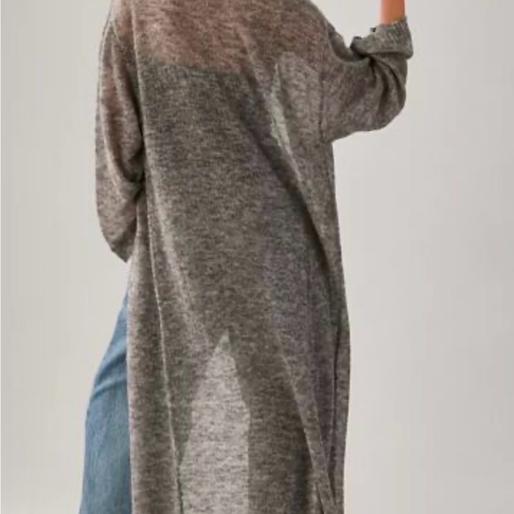 Anthropologie Lightweight Duster Kimono Grey - Picture 4 of 8